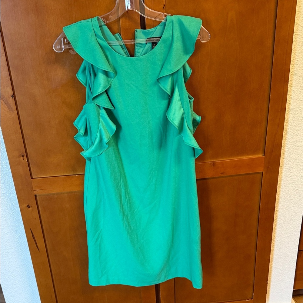 Banana Republic Green Ruffle Mini Dress